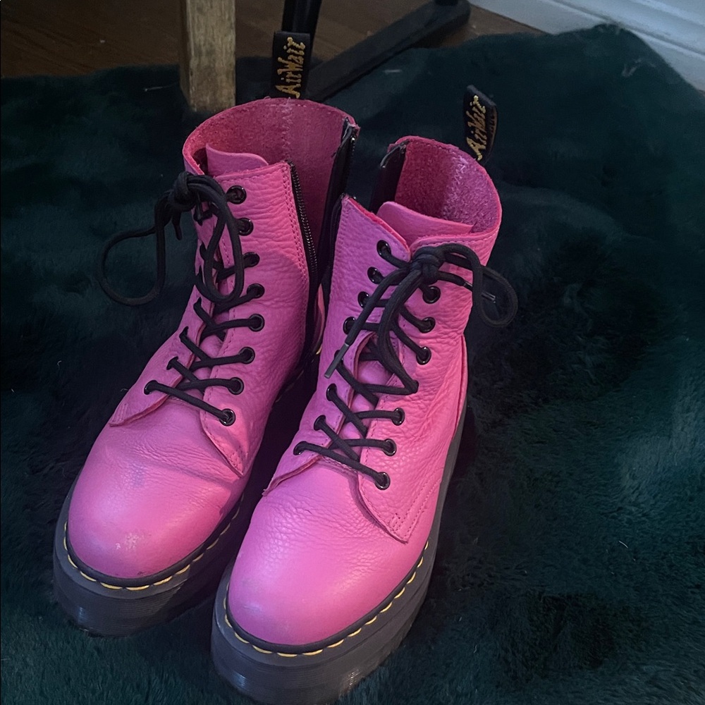 Dr. Martens Hot Pink Combat Boots